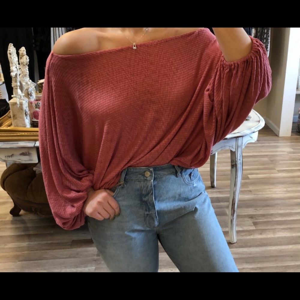 Pink Balloon Sleeve Top